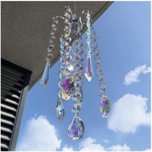 Free People Crystal Prisms Suncatcher Pendant Wind Chimes